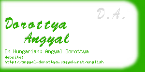 dorottya angyal business card